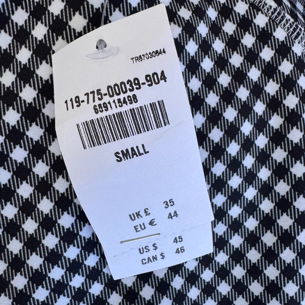 NWT Abercrombie YPB sculptLUX High Rise Lined Wrap Skirt,Black/White Gingham, S - Picture 10 of 10